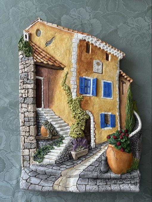 2 wundervolle Wandbilder Relief Mediterran